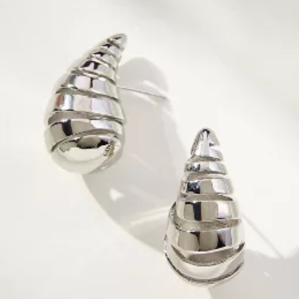 NWT! Anthropologie THE PETRA SLICED DROP EARRINGS
Color: SILVER